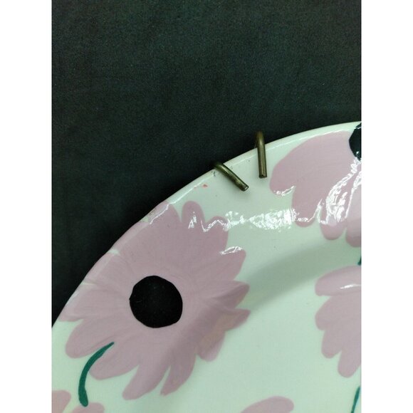 Vtg. North Carolina Artist Lisette Hasbun Decorative Hanging Floral Plate 8.25" - Picture 9 of 12